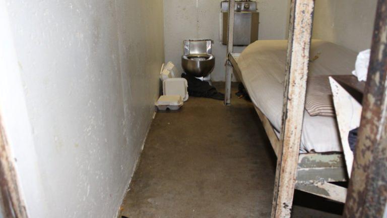 A restrictive housing cell at Menard Correctional Center. (Illinois State Police via MacArthur Justice Center)