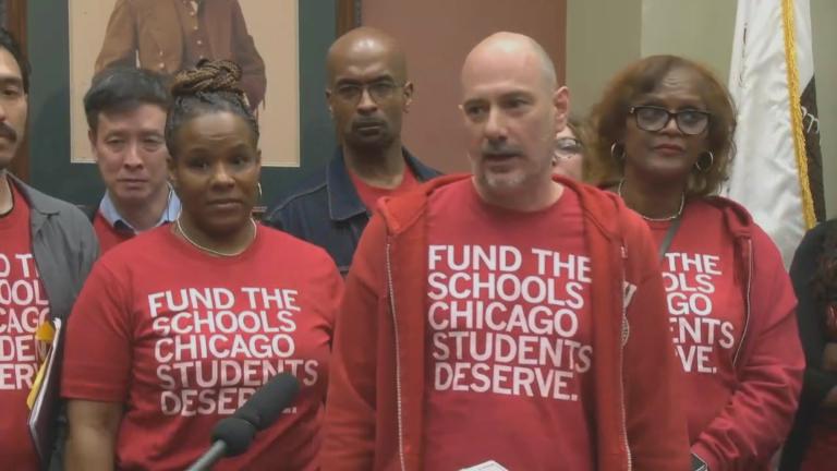 The Chicago Teachers Union and Chicago Public Schools traveled to Springfield May 15, 2024, for a joint lobbying day. (WTTW News)