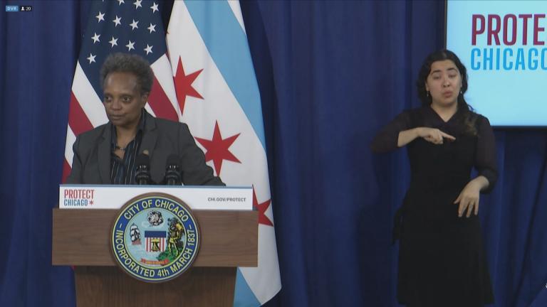 Mayor Lori Lightfoot gives an update on COVID-19 during a press conference Wednesday, Nov. 25, 2020. (WTTW News) Mayor Lori Lightfoot gives an update on COVID-19 during a press conference Wednesday, Nov. 25, 2020. (WTTW News)