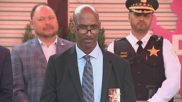 Interim Police Superintendent Fred Waller speaks during a news conference June 23, 2023. (WTTW News)