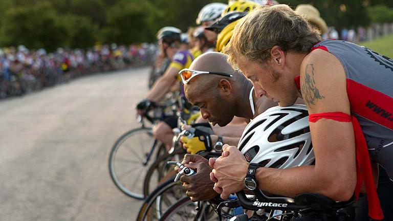 Cyclists pause during the 2005 Ride of Silence in Dallas. (Ride of Silence) Cyclists pause during the 2005 Ride of Silence in Dallas. (Ride of Silence)