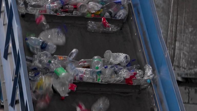 A recycling center in Argentina. (WTTW News)