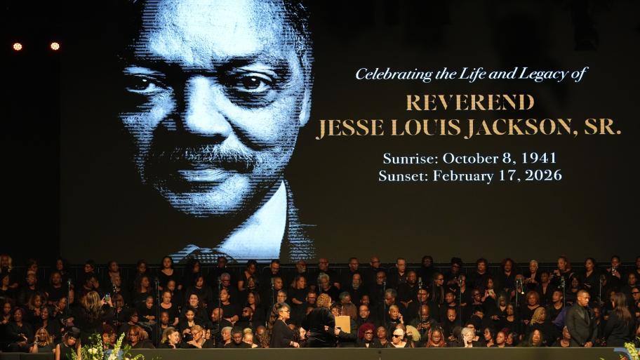 People gather before the Public Homegoing Service for the Rev. Jesse Jackson at the House of Hope in Chicago, Friday, March 6, 2026. (AP Photo / Nam Y. Huh)
