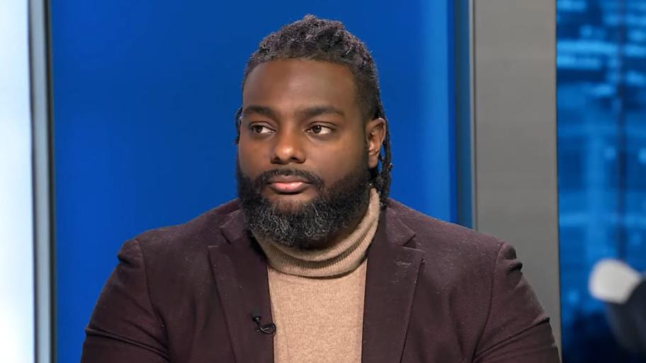 Community Commission for Public Safety and Accountability President Anthony Driver appears on “Chicago Tonight” on Dec. 11, 2023. (WTTW News)