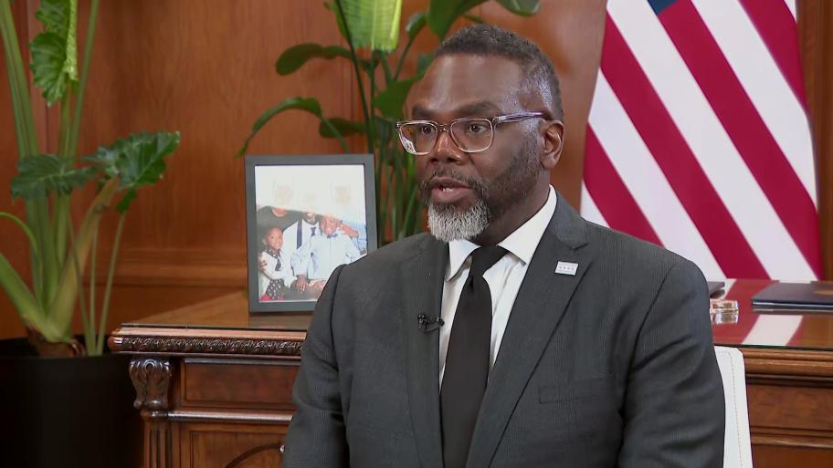 Mayor Brandon Johnson appears on “Chicago Tonight” on May 14, 2026. (WTTW News)