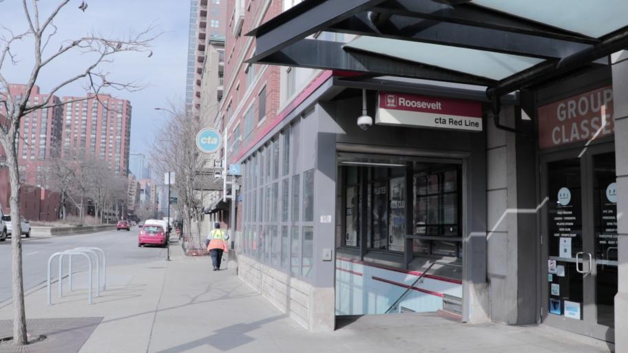 The Roosevelt Red Line station is pictured in a file photo. (Nicole Cardos / WTTW News)