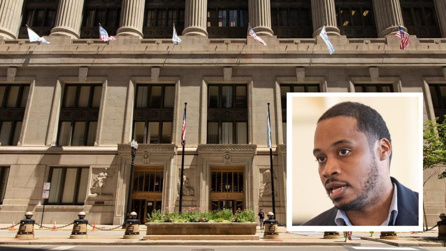 Inset: Jason Lee (Chicago for the People, Mayor-Elect Brandon Johnson's Transition Committee)