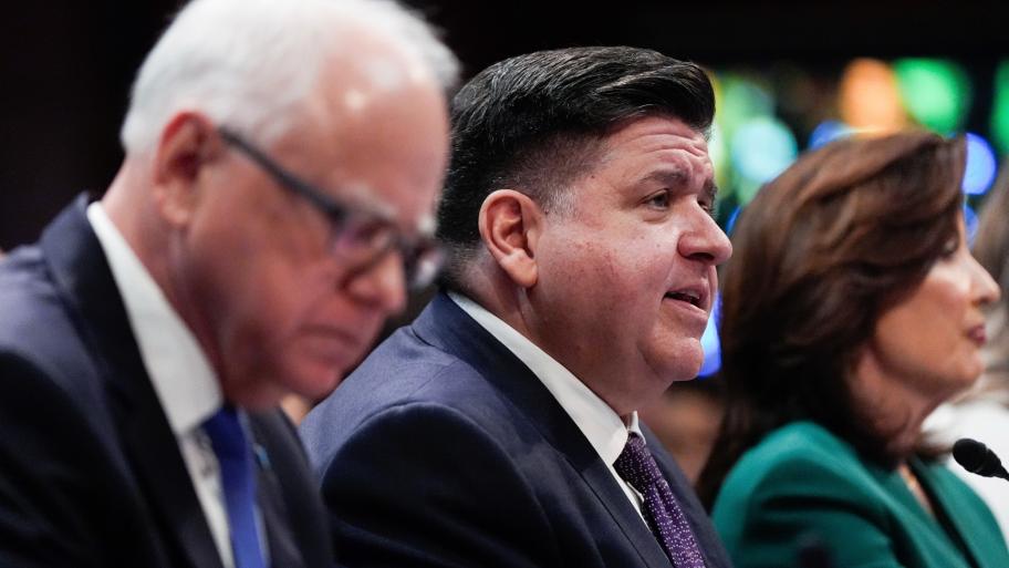 Illinois Gov. JB Pritzker, center, speaks, as Minnesota Gov. Tim Walz, left, and New York Gov. Kathy Hochul, right, sit nearby during a House Committee on Oversight and Government Reform hearing, Thursday, June 12, 2025, at the U.S. Capitol in Washington. (AP Photo / Julia Demaree Nikhinson) Illinois Gov. JB Pritzker, center, speaks, as Minnesota Gov. Tim Walz, left, and New York Gov. Kathy Hochul, right, sit nearby during a House Committee on Oversight and Government Reform hearing, Thursday, June 12, 2025, at the U.S. Capitol in Washington. (AP Photo / Julia Demaree Nikhinson)