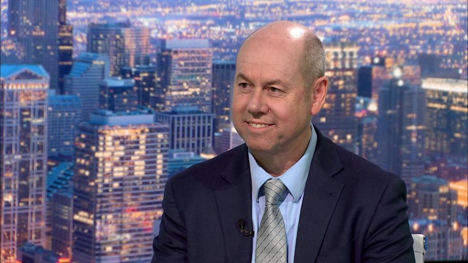 Pat Hynes, the Democratic candidate for Cook County assessor, appears on “Chicago Tonight” on March 18, 2026. (WTTW News)