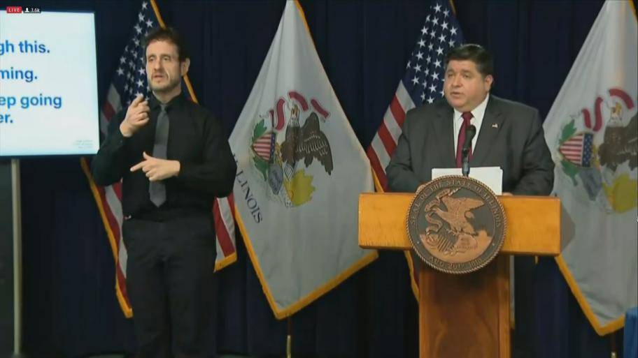 Gov. J.B. Pritzker provides an update on the coronavirus in Illinois on Tuesday, Nov. 17, 2020. (WTTW News) Gov. J.B. Pritzker provides an update on the coronavirus in Illinois on Tuesday, Nov. 17, 2020. (WTTW News)