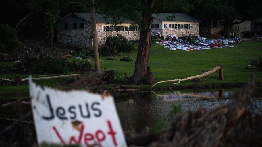 Camper's belongings sit outside one of Camp Mystic's cabins near the Guadalupe River after a flash flood swept through the area, July 7, 2025, in Hunt, Texas. (AP Photo / Eli Hartman, file)