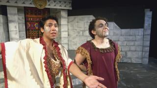 Actors from the City Lit Theater production of “Aztec Human Sacrifice” perform. (WTTW News)