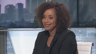 Author and DePaul University forensic accounting professor Kelly Richmond Pope appears on "Black Voices" on May 26, 2023. (WTTW News)