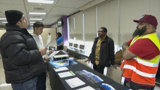 The Chicago Transit Authority holds a job event to recruit workers. (WTTW News)