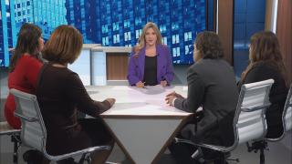 Amanda Vinicky and guest on "Week in Review" on April 28, 2023. (WTTW News)