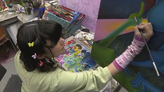 SAIC student Jackie Patino uses art to heal. (WTTW News)