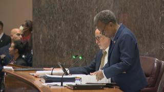 Mayor Lori Lightfoot declined to address the City Council on April 19, 2023, at her last meeting as mayor. (WTTW News)