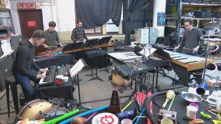 Third Coast Percussion rehearses for an upcoming performance. (WTTW News)
