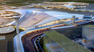 A proposed rendering of a new terminal at O’Hare International Airport. (Credit: Studio Gang / Chicago Department of Aviation)