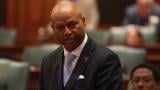  House Speaker Emanuel “Chris” Welch speaks on the House floor on Monday, June 1, telling his caucus there is more work to do on a Bears stadium bill. (erry Nowicki / Capitol News Illinois)
