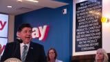 Gov. JB Pritzker discusses new hemp regulations he signed last month during an event at SWAY Cannabis Dispensary in Chicago on July 2, 2026. (Maggie Dougherty / Capitol News Illinois)