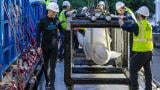 A rescued beluga whale arriving at Shedd Aquarium, July 21, 2026. (Heidi Zeiger / Shedd Aquarium)