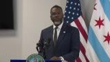 Mayor Brandon Johnson is pictured during a news conference on Dec. 8, 2025. (WTTW News)