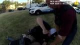 An image captured by a Chicago Police Department officer’s body-worn camera shows Officer Michael Bryant striking an individual during an incident in August 2019. (Civilian Office of Police Accountability)
