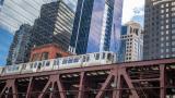 CTA train in downtown Chicago. (Rawf8 / iStock)