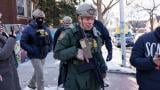 Border Patrol Cmdr. Gregory Bovino walks alongside his agents after they detain an individual near West 27th Street and South Ridgeway Avenue in the Little Village neighborhood of Chicago, Tuesday, Dec. 16, 2025. (Anthony Vazquez / Chicago Sun-Times via AP)
