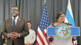 Olga Bautista, the executive director of the Southeast Environmental Task Force, lauded Mayor Brandon Johnson's proposal. (Heather Cherone/WTTW News)