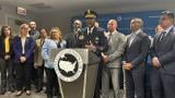Chicago Police Supt. Larry Snelling addresses the news media on Monday, April 28, 2025, at a meeting of the  U.S. Conference of Mayors. (Heather Cherone / WTTW News)