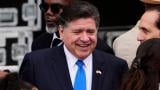 Illinois Gov. JB Pritzker, center, mingles ahead of the Obama Presidential Center dedication ceremony Thursday, June 18, 2026, in Chicago. (AP Photo / Jeff Roberson,File)
