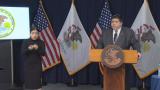 Gov. J.B. Pritzker speaks Wednesday, Nov. 4, 2020 during a press conference. (WTTW News)