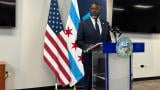Mayor Brandon Johnson addresses the news media on Oct. 7, 2025. (Heather Cherone / WTTW News)