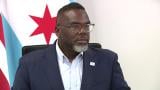 Mayor Brandon Johnson takes questions from the media on Aug. 25, 2026. (WTTW News)