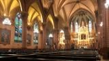 Church of the Holy Family opened in August 1860 with an interior by architect John Mills Van Osdel. (Marc Vitali / WTTW News) 