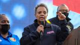 Mayor Lori Lightfoot speaks at a press conference in Chicago’s 21st Ward on Sunday, Nov. 8, 2020. (Grace Del Vecchio / WTTW News)
