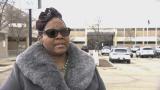 Shapearl Wells speaks to WTTW News near the site of her son’s murder in 2016. (WTTW News)