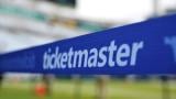 FILE - An advertisement for Ticketmaster is viewed along an area reserved for special guests on the sideline of the field before an NFL football game, Sunday, Sept. 15, 2024, in Jacksonville, Fla. (AP Photo/Phelan M. Ebenhack, file)