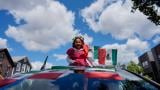 A participant prepares for the 2025 Pilsen Mexican Independence Day parade Saturday, Sept. 6, 2025, in Chicago. (AP Photo / Carolyn Kaster)
