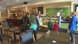 Customers inside UpRising Bakery and Cafe in Lake in the Hills. (WTTW News)