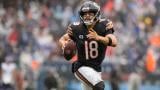 Chicago Bears quarterback Caleb Williams (18) runs with the football during the second half of an NFL football game against the Minnesota Vikings in Chicago, Sunday, Sept. 20, 2026. (AP Photo / Nam Y. Huh)