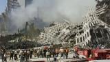 Smoke rises from the rubble of the World Trade Center in September 2001, as crews search for survivors and victims from the terror attacks two days earlier. (Beth A. Keiser / AFP / Getty Images via CNN Newsource)