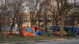 A homeless encampment in Humboldt Park is pictured in a 2024 file photo. (Michael Izquierdo / WTTW News)
