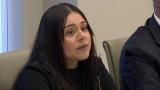 Marimar Martinez speaks during a news conference on Oct. 5, 2026. (WTTW News)