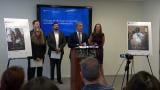 Attorney Antonio Romanucci stands with Illinois residents who say they were victimized by federal agents during "Operation Midway Blitz" at a Sept. 17, 2026 press conference. (WTTW News)