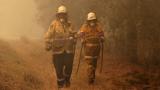 Firefighters drag their water hose after putting out a spot fire near Moruya, Australia, Saturday, Jan. 4, 2020. Australia’s Prime Minister Scott Morrison called up about 3,000 reservists as the threat of wildfires escalated Saturday in at least three states with two more deaths, and strong winds and high temperatures were forecast to bring flames to populated areas including the suburbs of Sydney. (AP Photo / Rick Rycroft) Firefighters drag their water hose after putting out a spot fire near Moruya, Australia, Saturday, Jan. 4, 2020. Australia’s Prime Minister Scott Morrison called up about 3,000 reservists as the threat of wildfires escalated Saturday in at least three states with two more deaths, and strong winds and high temperatures were forecast to bring flames to populated areas including the suburbs of Sydney. (AP Photo / Rick Rycroft)