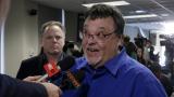 Former Chicago Sun-Times reporter Jim DeRogatis talks to Chicago Tonight and other reporters after a news conference by Cook County State’s Attorney Kim Foxx announcing charges against R. Kelly, the R&B star, with 10 counts of aggravated sexual abuse involving multiple victims in Chicago. (AP Photo / Kiichiro Sato) Former Chicago Sun-Times reporter Jim DeRogatis talks to Chicago Tonight and other reporters after a news conference by Cook County State’s Attorney Kim Foxx announcing charges against R. Kelly, the R&B star, with 10 counts of aggravated sexual abuse involving multiple victims in Chicago. (AP Photo / Kiichiro Sato)