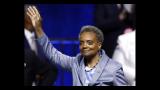 Chicago Mayor Lori Lightfoot waves after being sworn in during her inauguration ceremony Monday, May 20, 2019. (AP Photo / Jim Young) Chicago Mayor Lori Lightfoot waves after being sworn in during her inauguration ceremony Monday, May 20, 2019. (AP Photo / Jim Young)